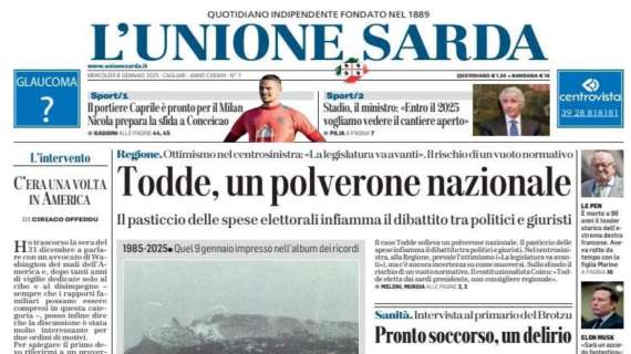 L'Unione Sarda - Il portiere Caprile è pronto per il Milan. Nicola prepara la sfida a Conceiçao