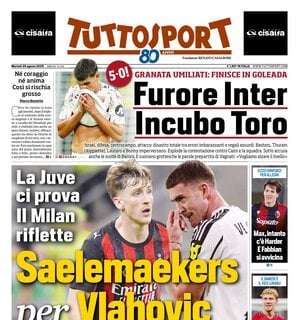 Tutttosport - Saelemaekers per Vlahovic
