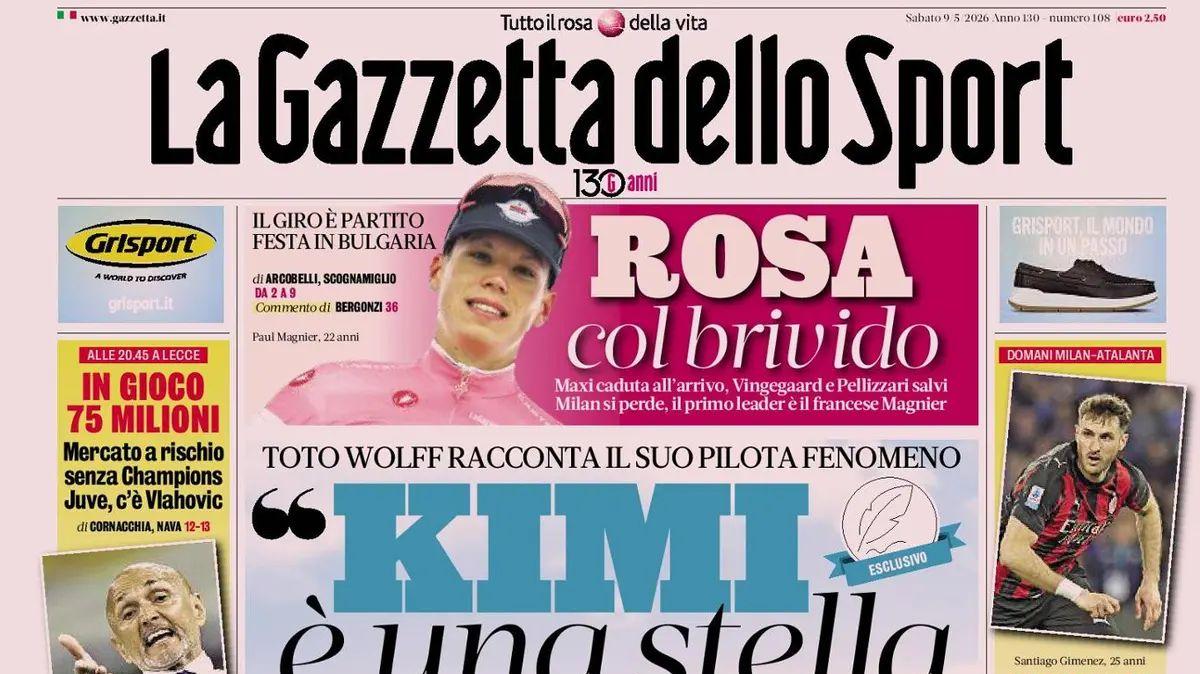 Alle 20:45 la Juve a Lecce. Gazzetta: "In gioco 75 milioni"