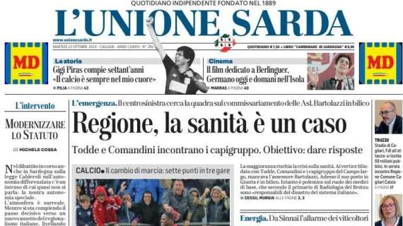 L'Unione Sarda - Autunno magico, ora il Cagliari vola