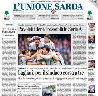 L'Unione Sarda: "Pavoletti tiene i rossoblu in Serie A"