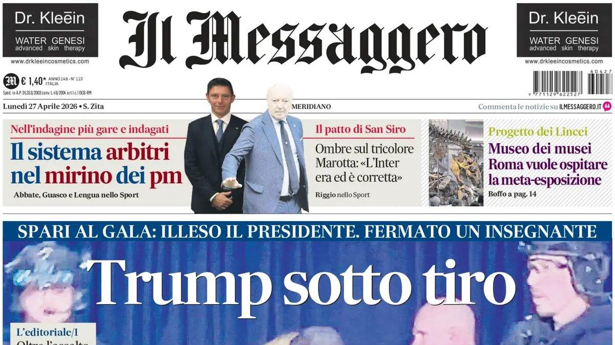 Nell’indagine più gare e indagati. Il Messaggero: "Il sistema arbitri nel mirino dei pm. Ombre sul tricolore dell'Inter"