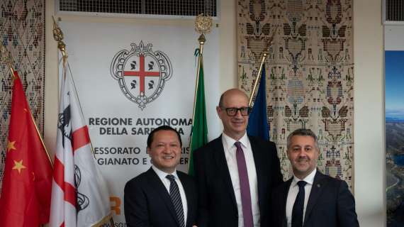 Siglato il protocollo di collaborazione con Assessorato regionale del Turismo, Artigianato e Commercio ed il Cagliari Calcio, con la Contea cinese di Xiapu