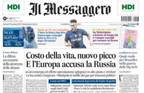 Il Messaggero - Roma senza difesa. Emergenza contro il Cagliari
