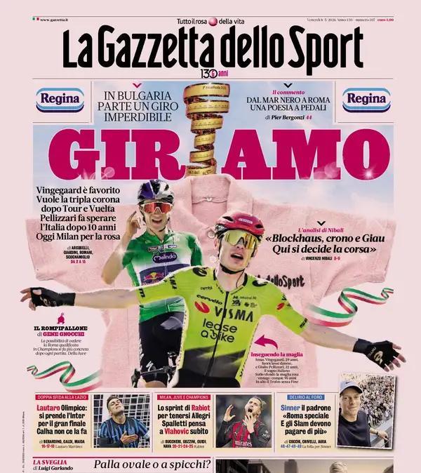 Doppia sfida alla Lazio. Gazzetta: "Lautaro Olimpico: si prende l’Inter per il gran finale. Calha non ce la fa"