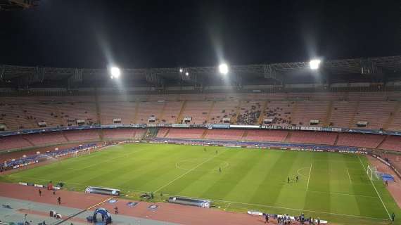 Napoli - Cagliari, lo Stadio Maradona con tanti posti liberi