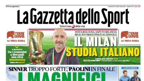 Gazzetta - Il Milan studia Italiano