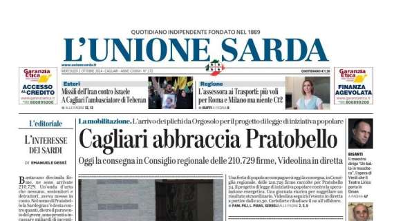 L'Unione Sarda - La svolta dei rossoblù: mentalità e formazione