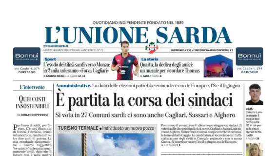 L'Unione Sarda - I tifosi rossoblù invadono Monza