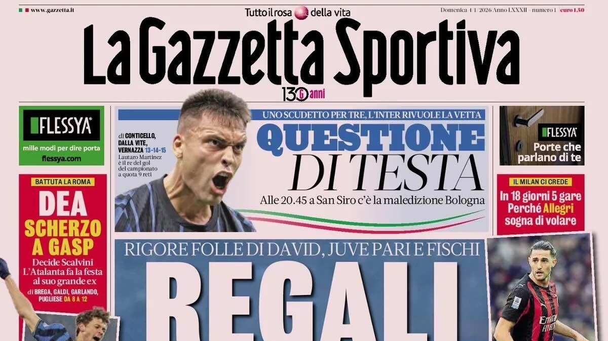 Juve, pari e fischi. Gazzetta: "Regali da Signora"