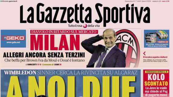 Gazzetta - Milan, Allegri senza terzini