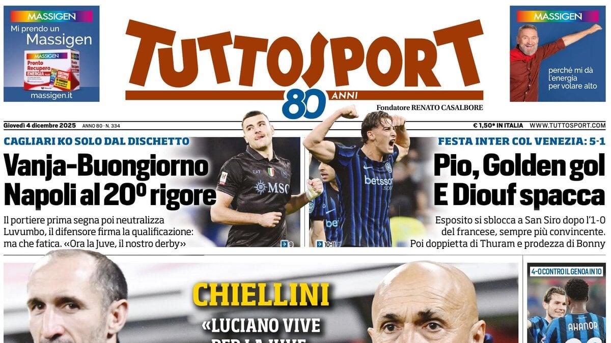 Chiellini in Vaticano. Tuttosport: "'Spalletti è in missione'"