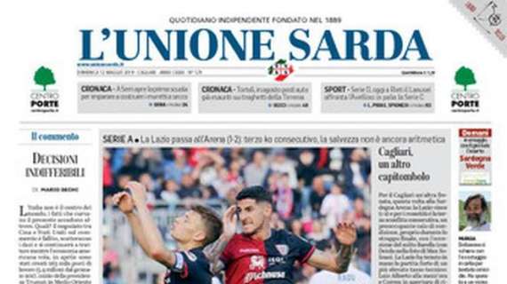 L'Unione Sarda: "Per il Cagliari un altro capitombolo"