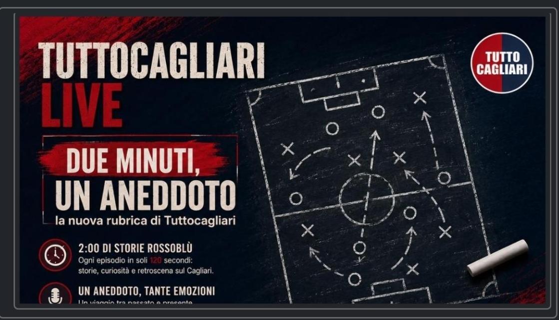 Tuttocagliari Live: domani appuntamento con "Due minuti, un aneddoto"