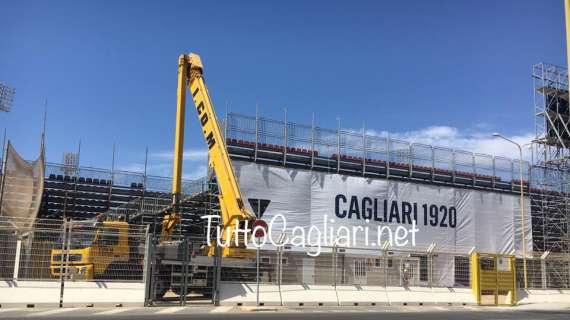 Sardegna Arena, proseguono le rifiniture delle tribune