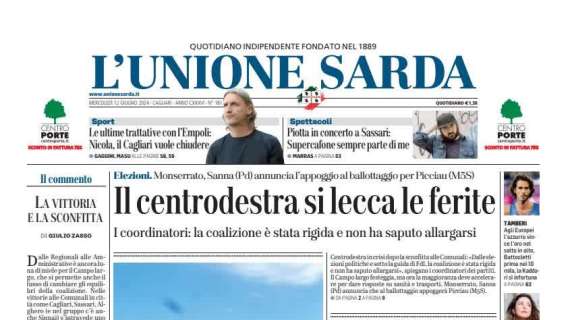 L'Unione Sarda - ll Cagliari e Nicola promessi sposi