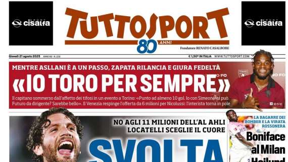 Tuttosport - Svolta Loca. La Viola d’Europa si regala Piccoli