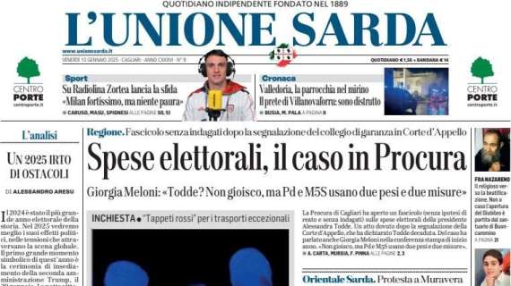 L'Unione Sarda -  Zortea lancia la sfida: "Milan fortissimo, ma niente paura"