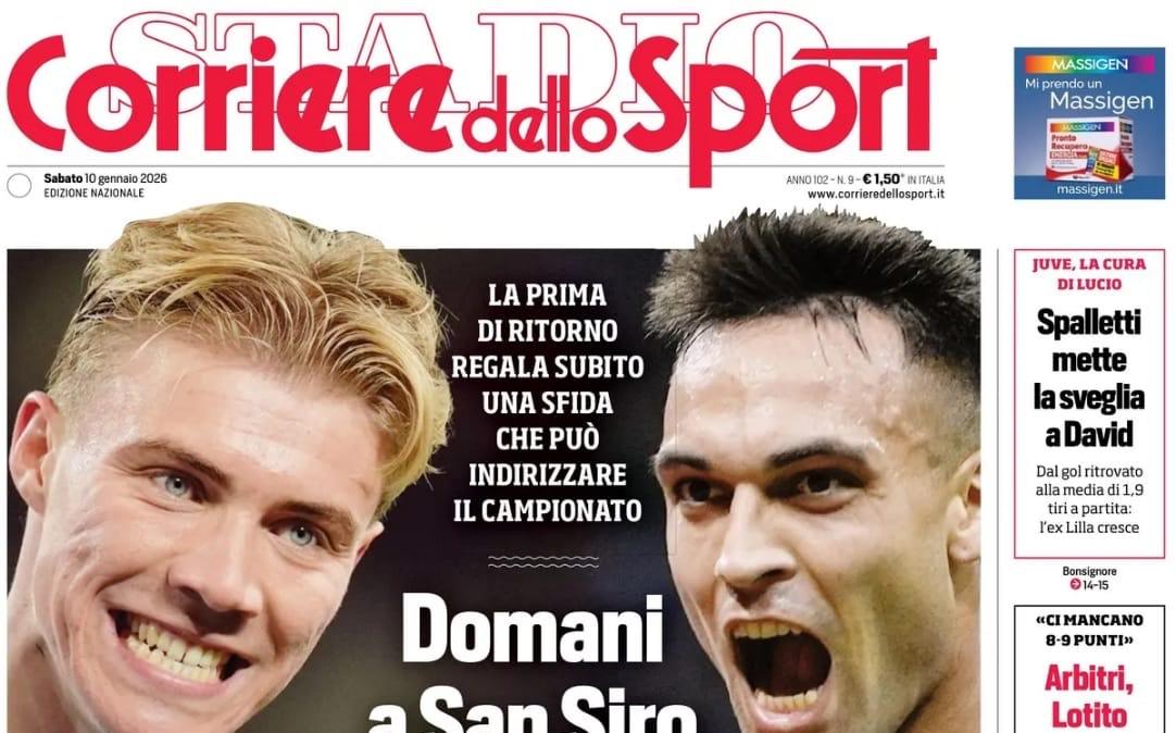 Domani cena per il titolo. Corsport: "Chivu-Conte, il massimo"