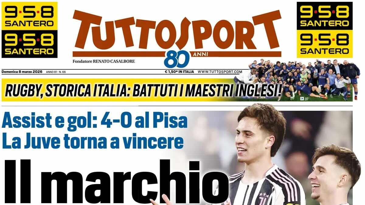 Assist e gol: 4-0 al Pisa. Tuttosport: "Il marchio di Yildiz"