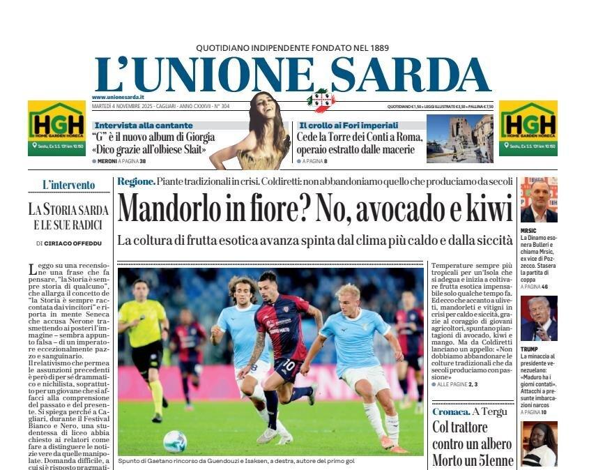 Prova di cuore e coraggio dei rossoblù all'Olimpico. L'Unione Sarda: "La Lazio punisce un buon Cagliari"