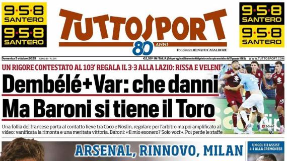 "Fuoco Yildiz", l'apertura di Tuttosport