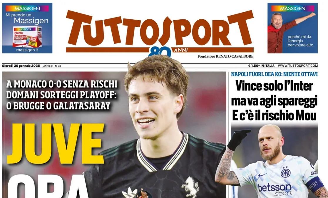 A Monaco 0-0 senza rischi. Tuttosport: "Juve, ora Osi?"