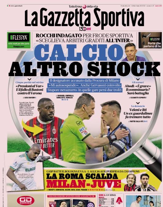 Rocchi indagato per frode sportiva. Gazzetta: "Calcio, altro shock"