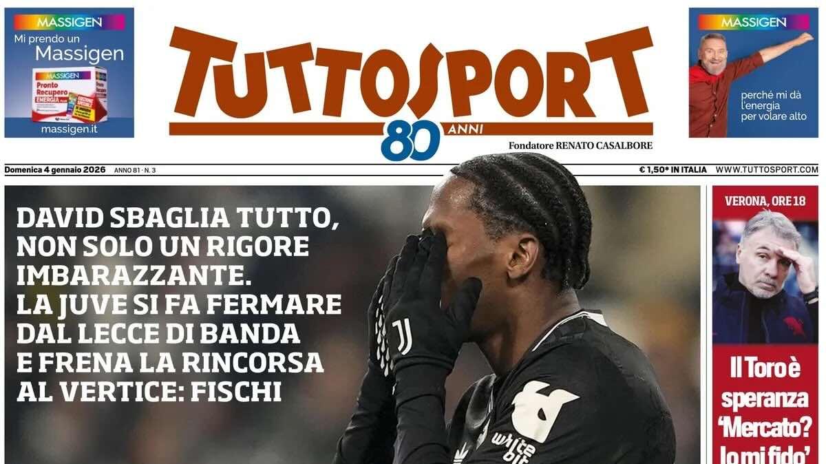 David sbaglia tutto. Tuttosport: "Jonathan danni"