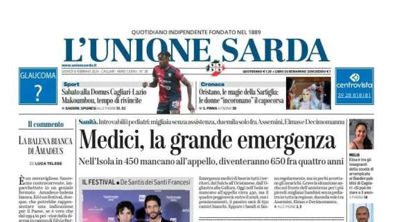 L'Unione Sarda - Sabato alla Domus Cagliari-Lazio. Makoumbou, tempo di rivincite