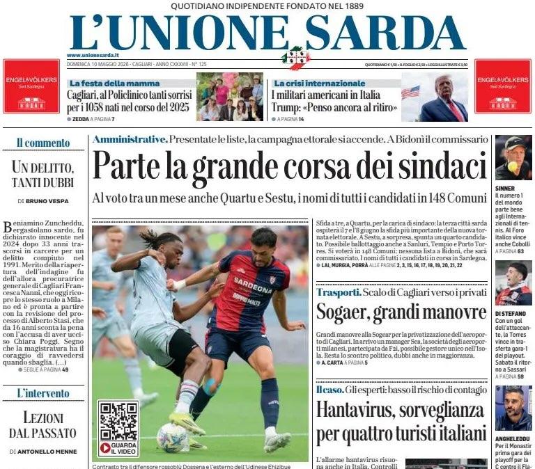 Pisacane se la prende con l'imprecisione. L'Unione Sarda: "Cagliari, salvezza rimandata"