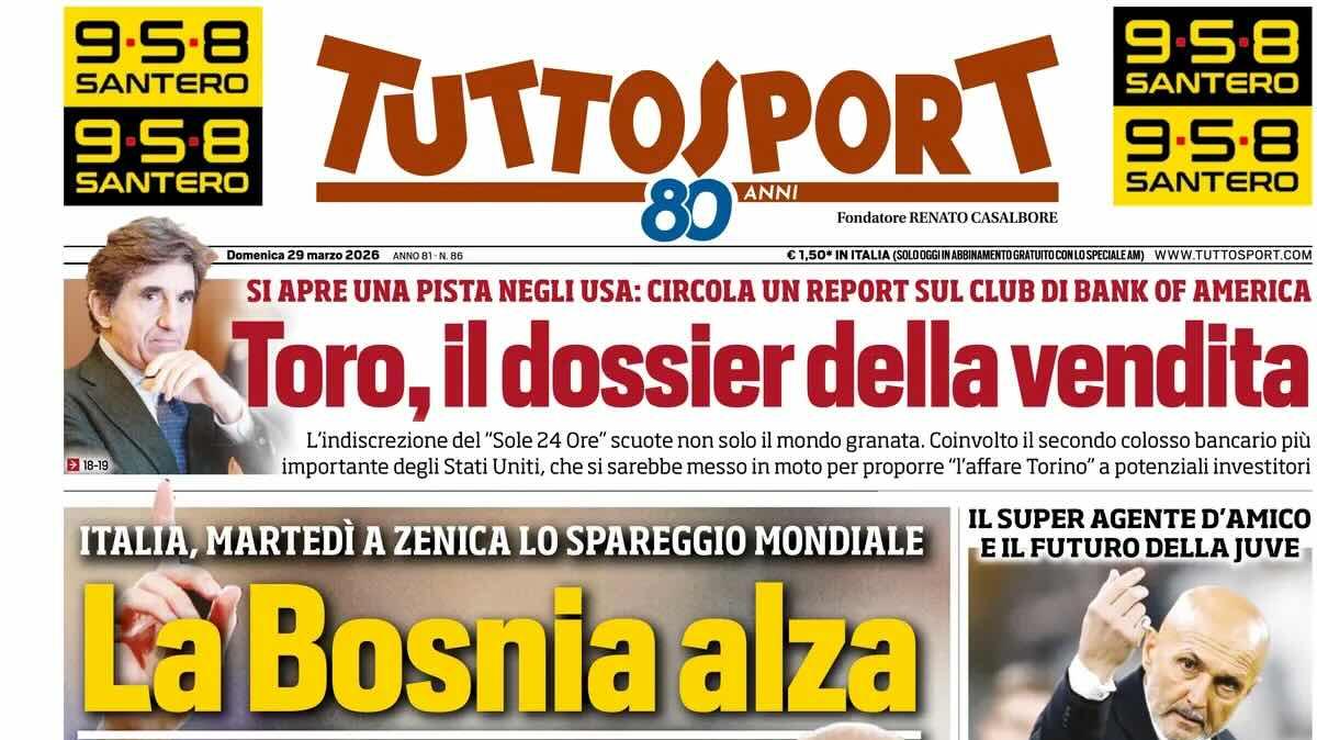 Italia, martedì a Zenica lo spareggio Mondiale. Tuttosport: "La Bosnia alza la tensione"