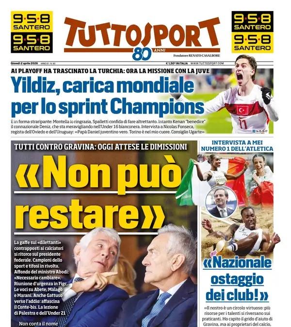 Tutti contro Gravina, oggi attese le dimissioni. Tuttosport: "«Non può restare»" 