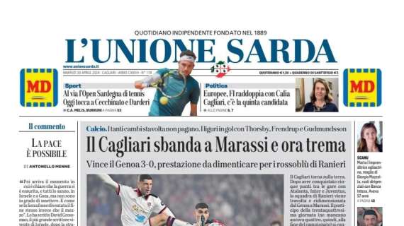 L'Unione Sarda - Il Cagliari sbanda a Marassi e ora trema