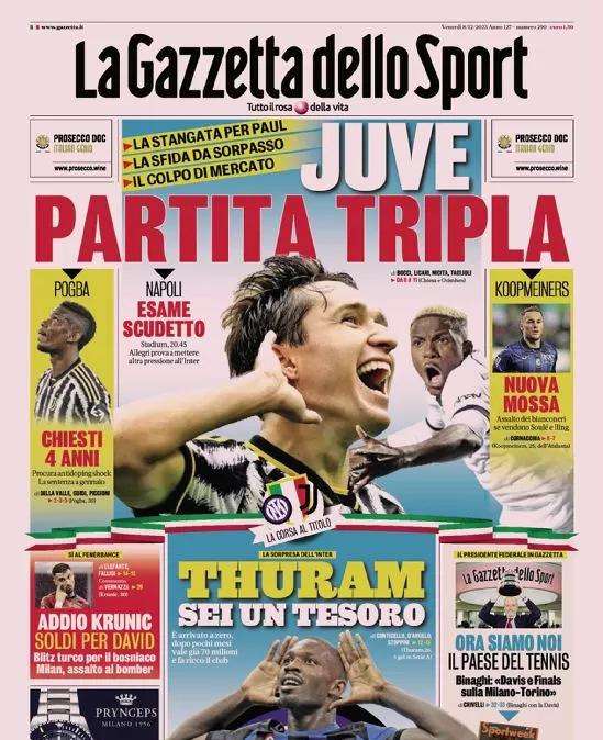 Gazzetta - Juve, partita tripla