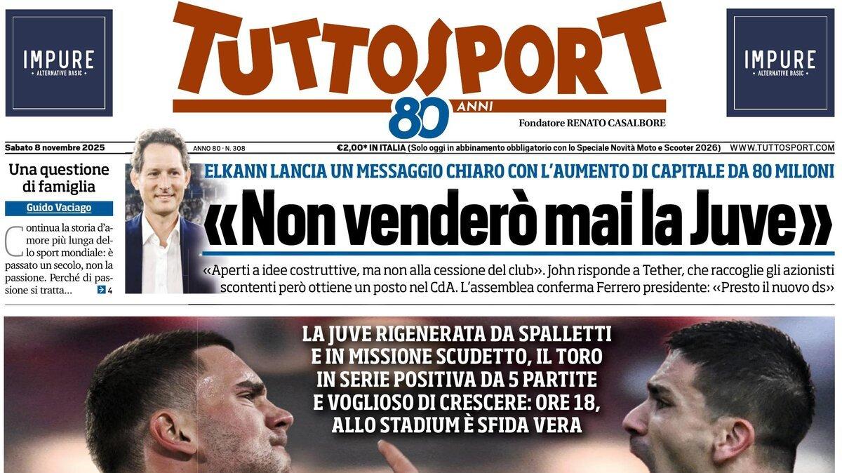 Allo Stadium è sfida vera. Aperta Tuttosport: "Sa di derby"