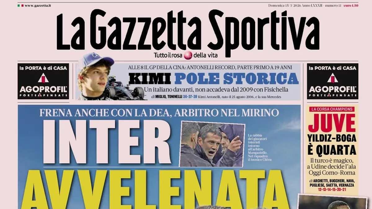 Frena anche con la Dea, arbitro nel mirino. Gazzetta: "Inter avvelenata"