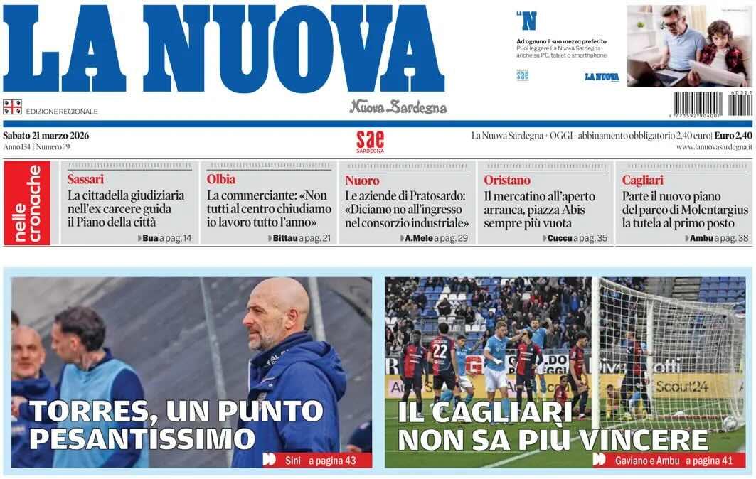 La striscia negativa si allunga. La Nuova Sardegna: "Il Cagliari non sa più vincere"