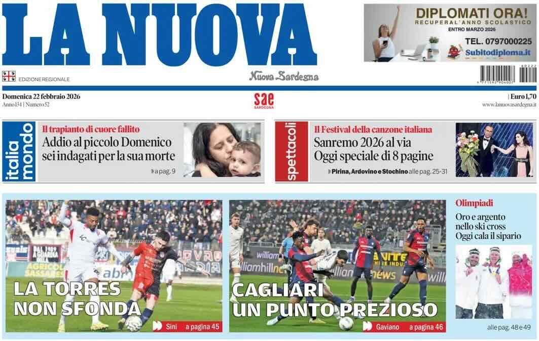 I rossoblù interrompono la serie negativa. La Nuova Sardegna: "Cagliari, è un punto che vale"