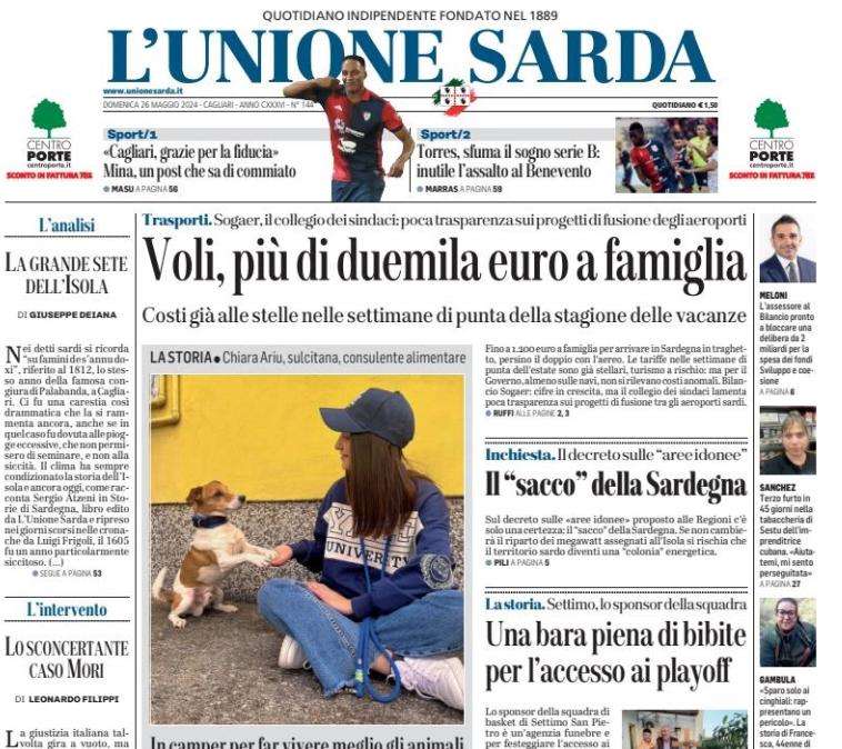 L'Unione Sarda - Ma Mina resta o cambia aria? Il Cagliari riflette, lui va in nazionale
