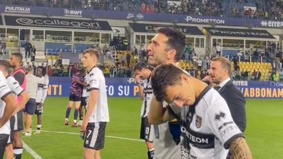 DAZN - Parma sotto la Curva dopo l'eliminazione. Le lacrime di Buffon per l'obiettivo sfumato (VIDEO)