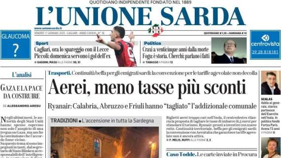 L'Unione Sarda - Cagliari, ora lo spareggio con il Lecce: Piccoli: domenica servono i gol dell'ex