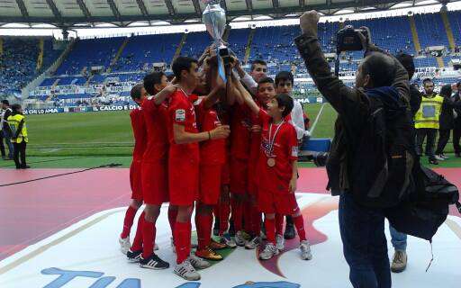 Junior Tim Cup - Oratorio S.Carlo Borromeo e Teleco Cagliari trionfano all'Olimpico di Roma
