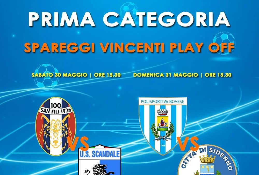 Finali Play-off di prima categoria sabato 30 e domenica 31 a Lamezia Terme