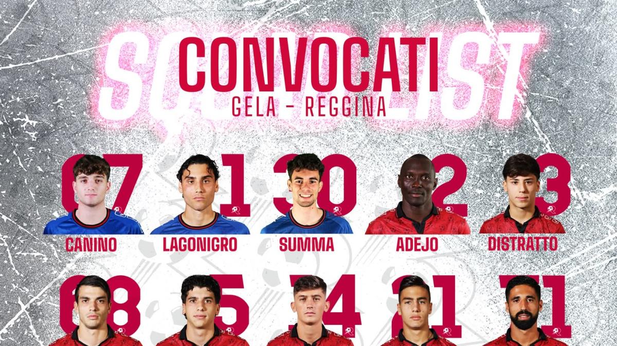Gela - Reggina, i convocati di mister Torrisi 