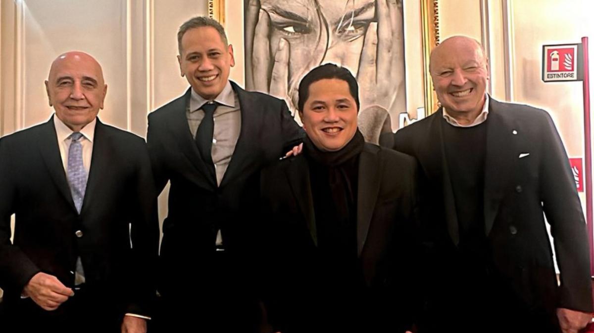 Thohir a cena con Galliani, Marotta, Suwarso e Infantino: "Abbiamo discusso del futuro del calcio"