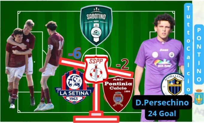 Under 19 Provinciale: La capolista Sabotino frena in casa del S.S.Pietro e Paolo, Pontinia e La Setina accorciano.Domani si gioca il posticipo Virtus San Michele - Scauri Marina alle 16,00. 