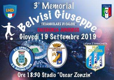 Juniores: Memorial " Giuseppe Belvisii " oggi  si gioca la terza edizione. Il diggì Davide Barcella " Vogliamo farci trovare pronti".