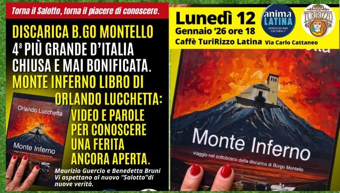 Lunedì 12 Gennaio alle 18 presso il " Turi Rizzo" verrà presentato " Monte Inferno" il libro del collega Orlando Lucchetta. 