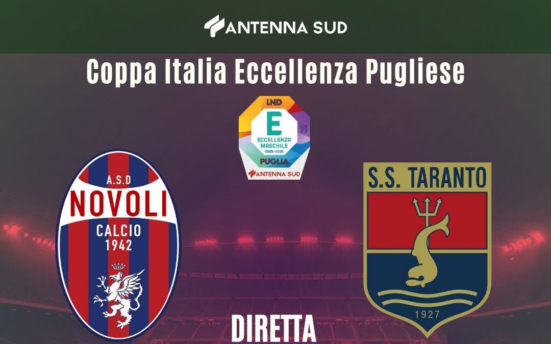Coppa Italia Eccellenza, Novoli-Taranto in diretta su Antenna Sud